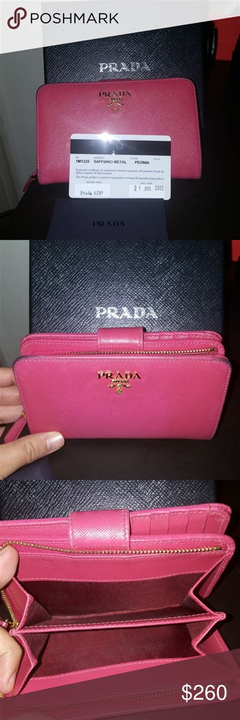 prada wallet with rouching|authentic Prada wallet.